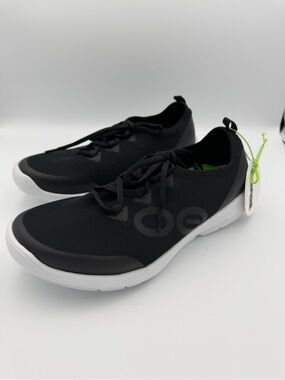 NEW OOFOS OOmg Sport LS Low Recovery Shoes - Black/White - Men’s 10